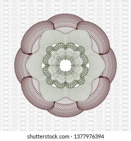 Green and Red money style rosette