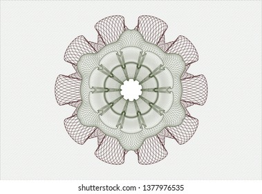 Green and Red money style rosette