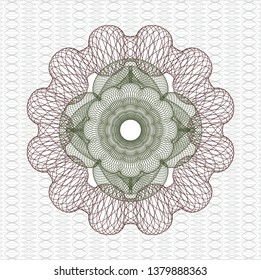Green and Red money style rosette