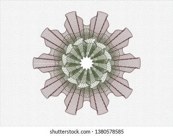 Green and Red money style rosette