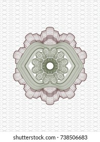 Green and Red money style rosette