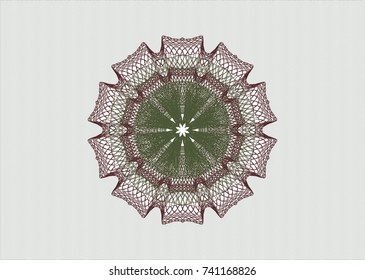 Green and Red money style rosette