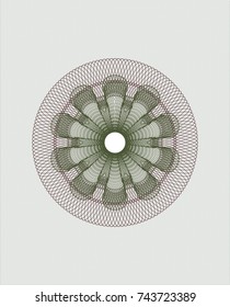 Green and Red money style rosette