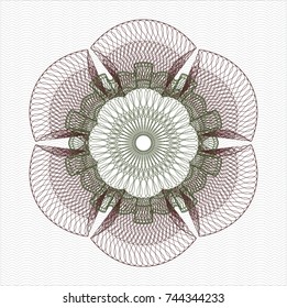 Green and Red money style rosette