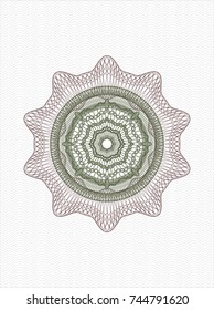 Green and Red money style rosette