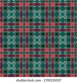 Green and red muted tartan Scottish seamless pattern, texture for tartan, plaid, tablecloths, clothes, bedding, blankets and other textile