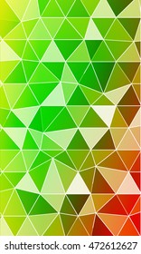 green, red, orange gradient. causing polygonal vertical banner. to promote your products. vector illustration. to design banners, presentations, brochures greeting.