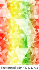 green, red, orange multicolor polygonal geometric banner with rumpled triangular low poly origami style background. vector illustration. for your idea business, wallpaper, web-design.