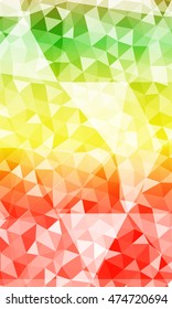 green, red, orange multicolor polygonal geometric banner with rumpled triangular low poly origami style background. vector illustration. for your idea business, wallpaper, web-design.