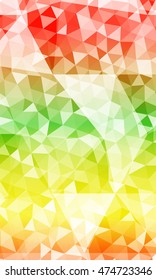 green, red, orange multicolor polygonal geometric banner with rumpled triangular low poly origami style background. vector illustration. for your idea business, wallpaper, web-design.