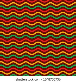 Green, red, orange yellow waves.