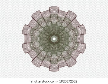 Green and Red passport emblem. Vector Illustration. Detailed. 