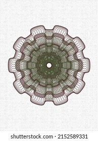 Das Emblem des grünen und roten Passes. Vektorgrafik. Detaillierte Angaben. 