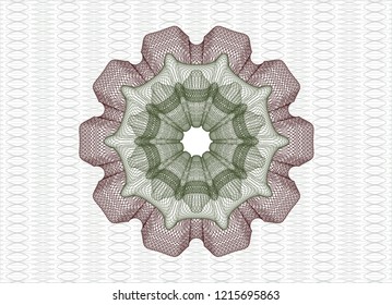 Green and Red passport money rosette