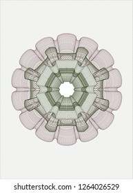 Green and Red passport money rosette