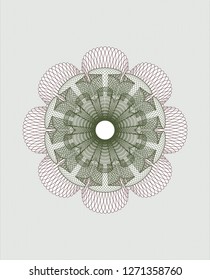Green and Red passport money rosette