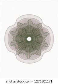 Green and Red passport money rosette