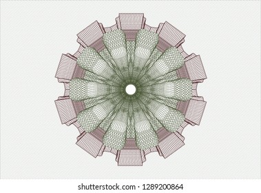 Green and Red passport money rosette