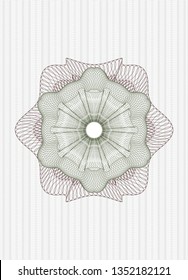 Green and Red passport money rosette