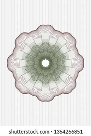 Green and Red passport money rosette