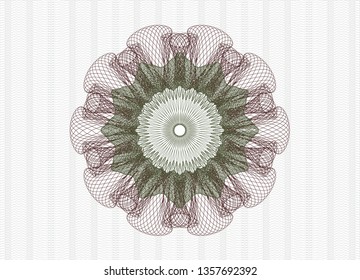 Green and Red passport money rosette