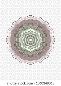 Green and Red passport money rosette