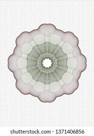 Green and Red passport money rosette