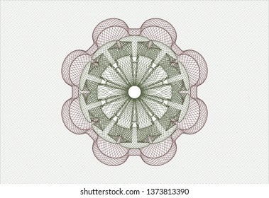 Green and Red passport money rosette