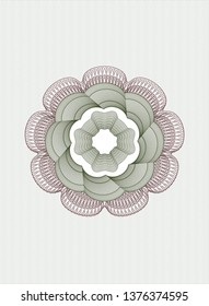 Green and Red passport money rosette
