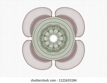 Green and Red passport money style rossete
