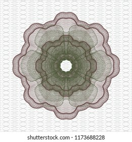 Green and Red passport money style rossete