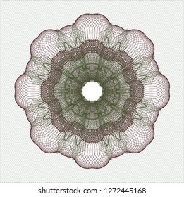 Green and Red passport money style rosette
