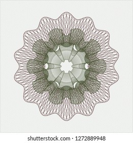 Green and Red passport money style rosette