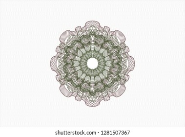 Green and Red passport money style rosette