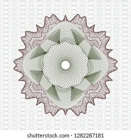 Green and Red passport money style rosette