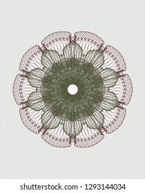Green and Red passport money style rosette