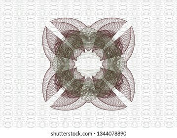 Green and Red passport money style rosette