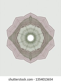Green and Red passport money style rosette