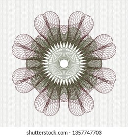 Green and Red passport money style rosette