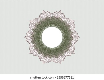 Green and Red passport money style rosette
