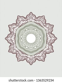 Green and Red passport money style rosette