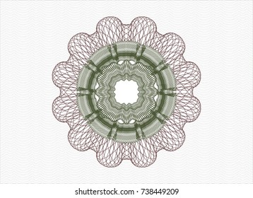 Green and Red passport money style rossete