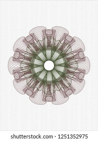 Green and Red passport rosette