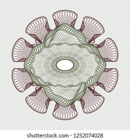 Green and Red passport rosette