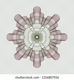 Green and Red passport rosette