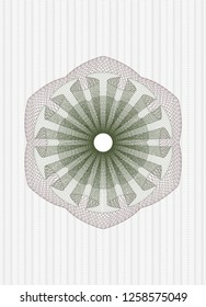 Green and Red passport rosette