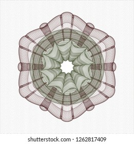 Green and Red passport rosette