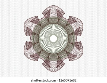 Green and Red passport rosette