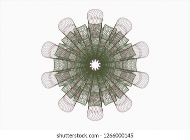 Green and Red passport rosette