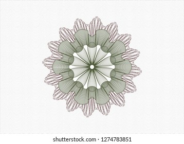 Green and Red passport rosette